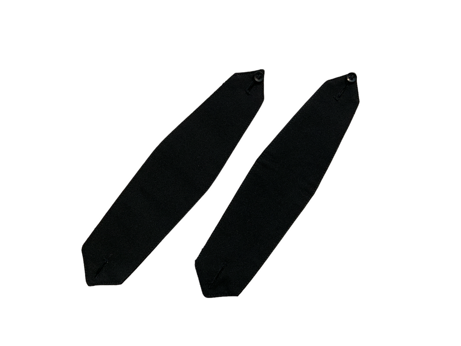 Obsolete Police Plain Black Fabric Epaulettes Set 25cm Length Grade A Type 4