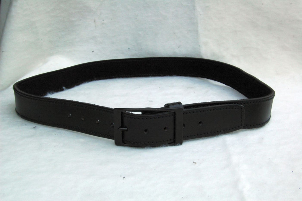 Ex Police Black 1.5" Heavy Duty Leather Belt Grade A