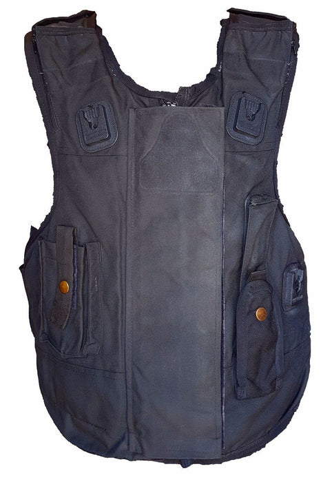 Male Black Global Armour Body Armour Stab Vest Cover Security *COVER ONLY*