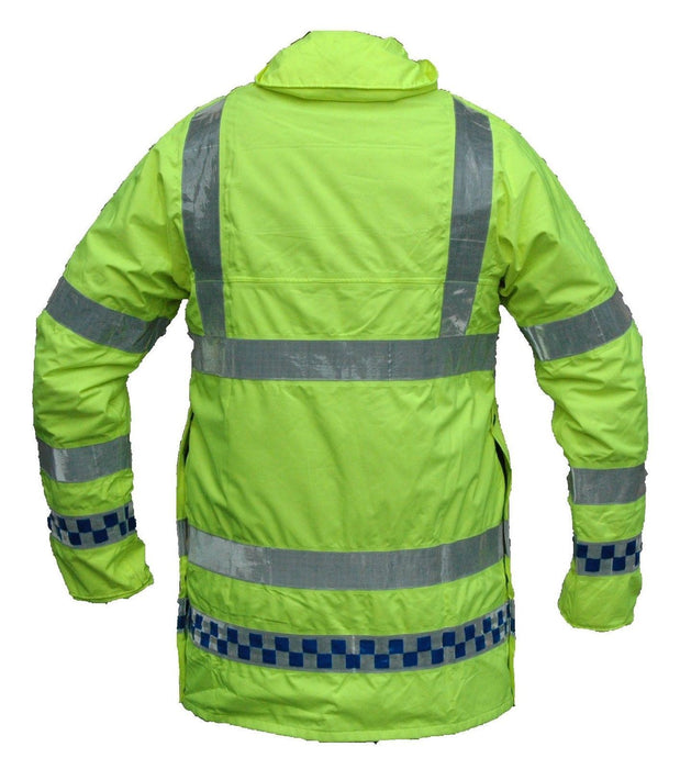 Ex Police Hi Viz Waterproof Jacket Long Coat Security Traffic Events HVPC01A