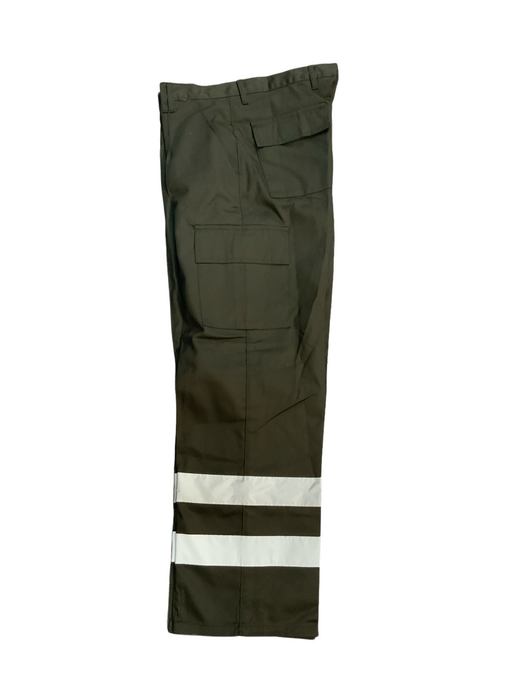 Benchmark Polycotton Black Reflective Cargo Trousers Grade A BMT04A