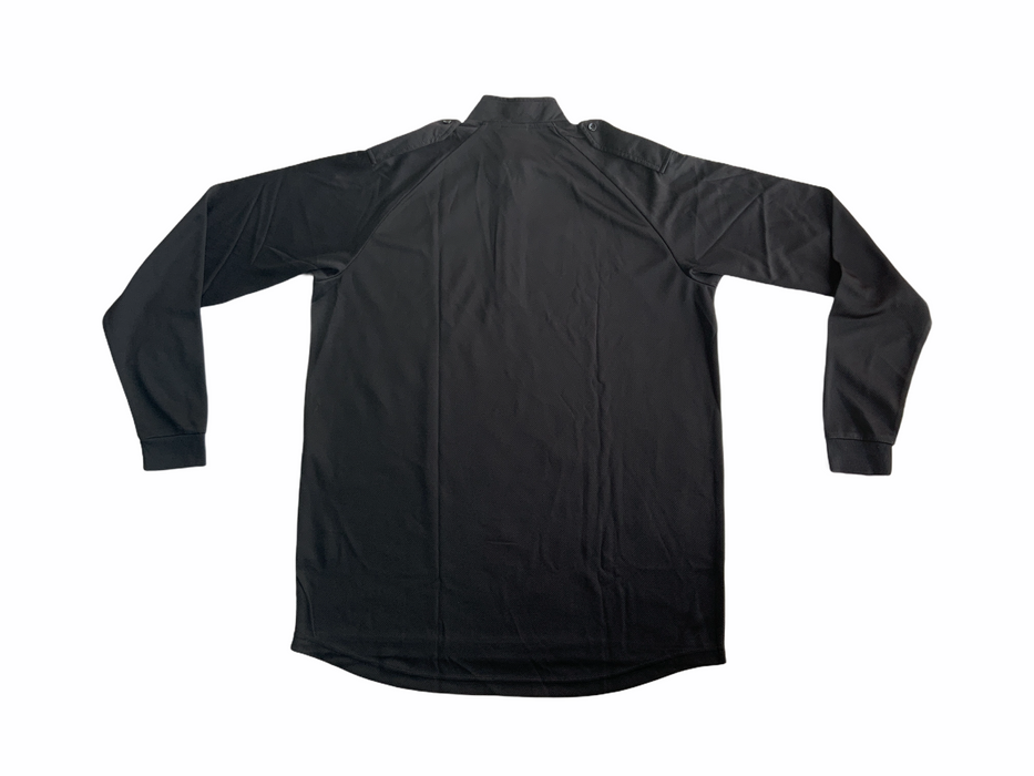 Female Black Breathable Long Sleeve Wicking Shirt With Epaulettes Security