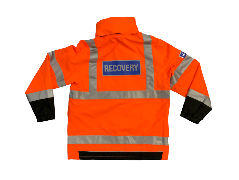 Hivis Orange Reflective Waterproof Hooded Recovery Jacket Large OJ96