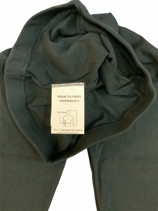 Yaffy Underwear 2 Men's Black Long Johns Trousers Thermal Wear TWTRS02A