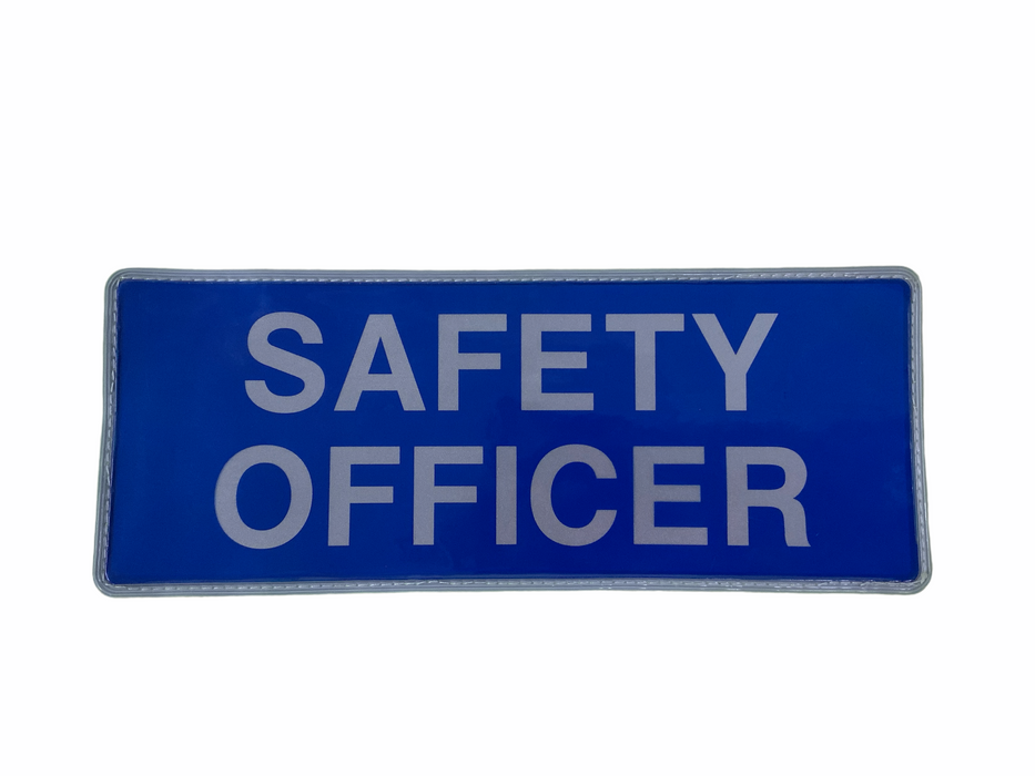 Encapsulated Reflective Safety Officer Badge Hook And Loop Backing