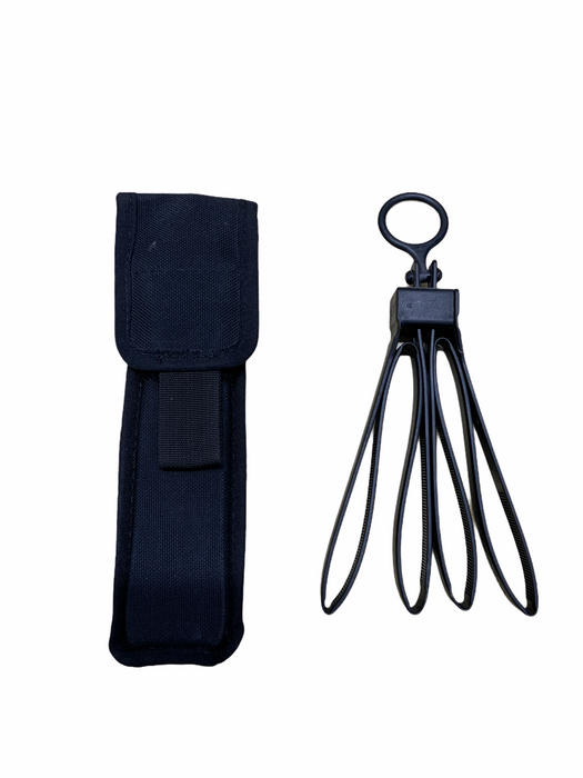 Black ASP Tri-Fold Restraints Plasticuff Handcuffs With Molle Vest Pouch