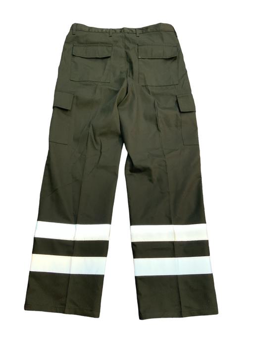 Benchmark Polycotton Black Reflective Cargo Trousers Grade A BMT04A