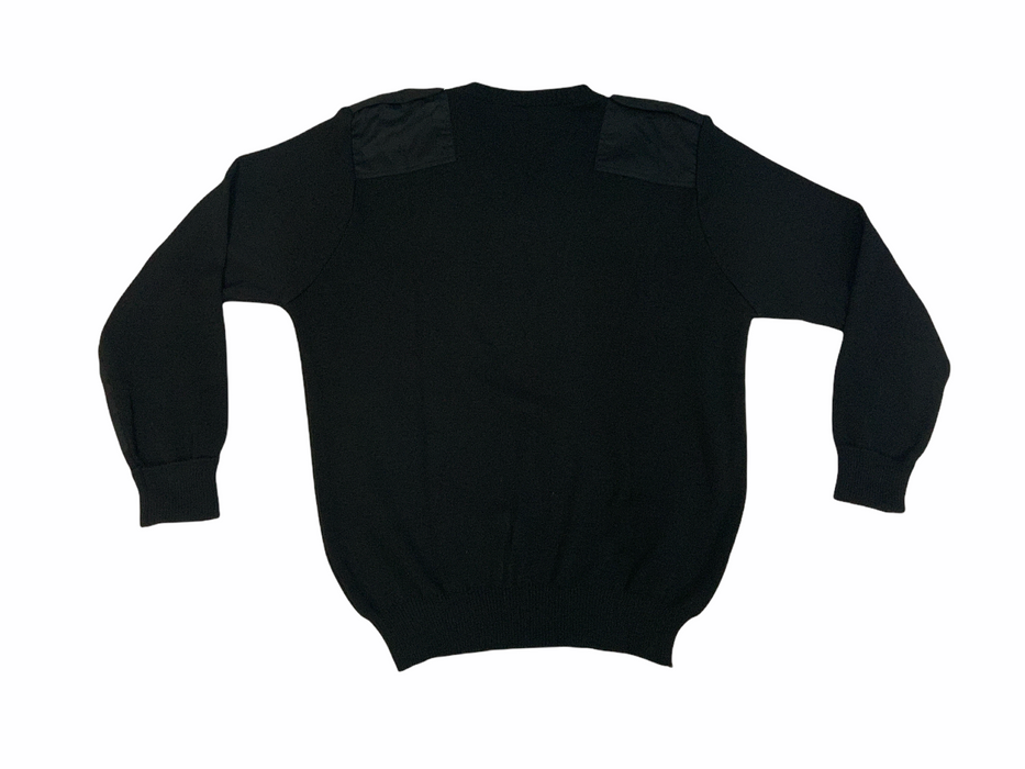 New Alexandra Unisex Black Acrylic & Wool Nato V-Neck Pullover ALXPUL01N