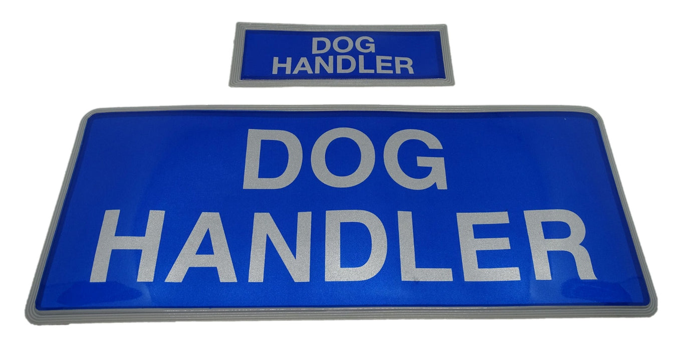 Encapsulated Reflective Dog Handler Badge Set XS & M