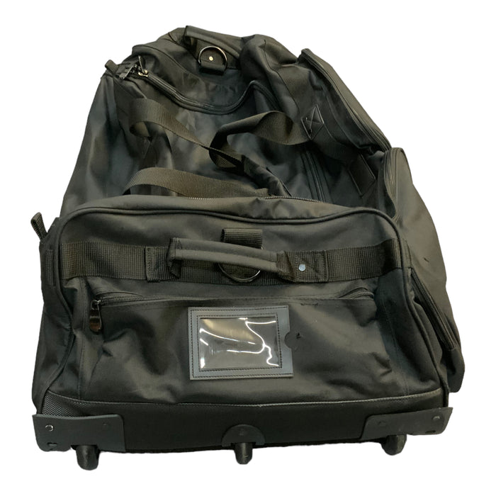 Black Tactical Durable Nylon Short Handled Kit Bag Large Wheel Suitcase KB05B
