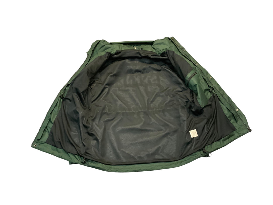 Green Polyester Waterproof Hooded Rain Coat Ambulance NHS GPC01A
