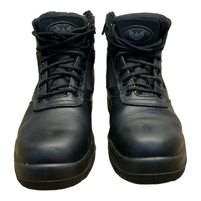 Used Tuffking Apex Side Zip & Lace Up Black Tactical Boots Grade A TUFFB01A