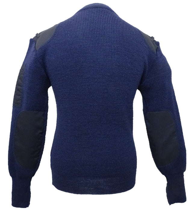 New Genuine Ex Police Navy Blue Nato Jumper V Neck Pullover 100% Pure Wool