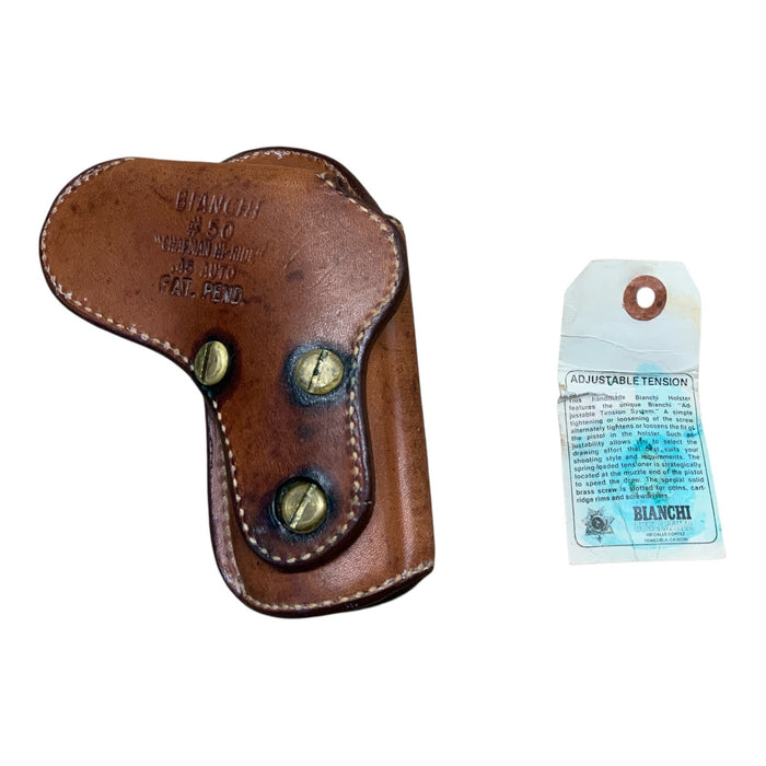 Vintage Bianchi #50 "Chapman Hi-Ride" LH Holster 45 Auto / 1911 - NOS GH99
