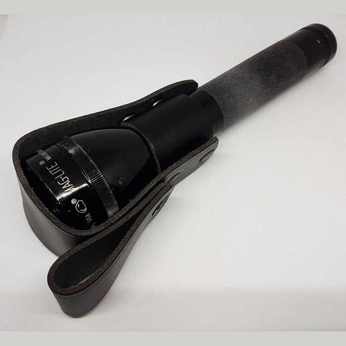 MagLite 2-C Cell Leather Torch Holder With 50mm Belt Loop Duty Belt Pouch
