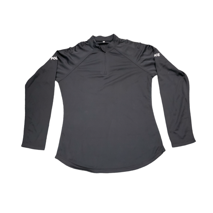Female Black Police Branded Breathable Long Sleeve Wicking Shirt Top WKS18FB