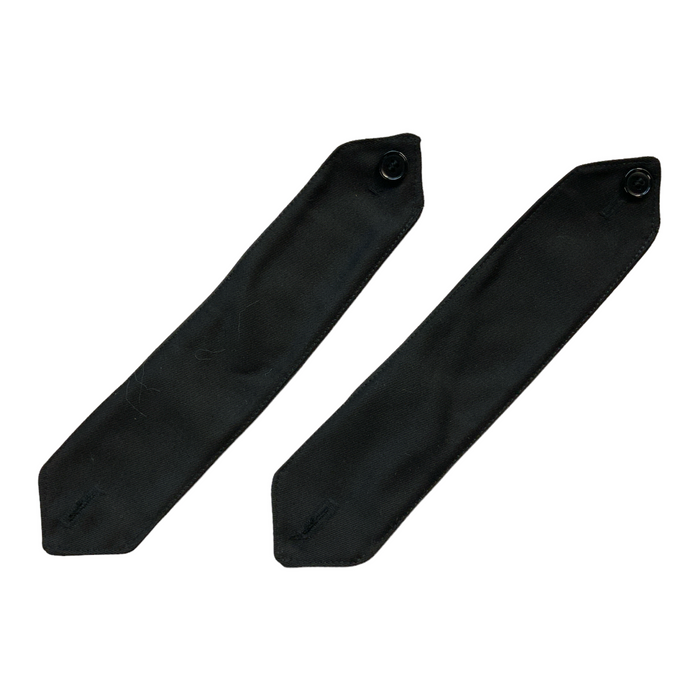 Plain Black Epaulettes Set 25cm Length Variety of Fabric Styles PLNBLKEPP25
