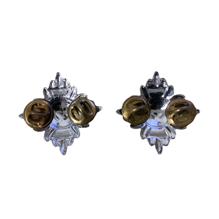 Chrome Metal Police Prison Service Rank Bath Stars Inspector Pin Backing 2cm