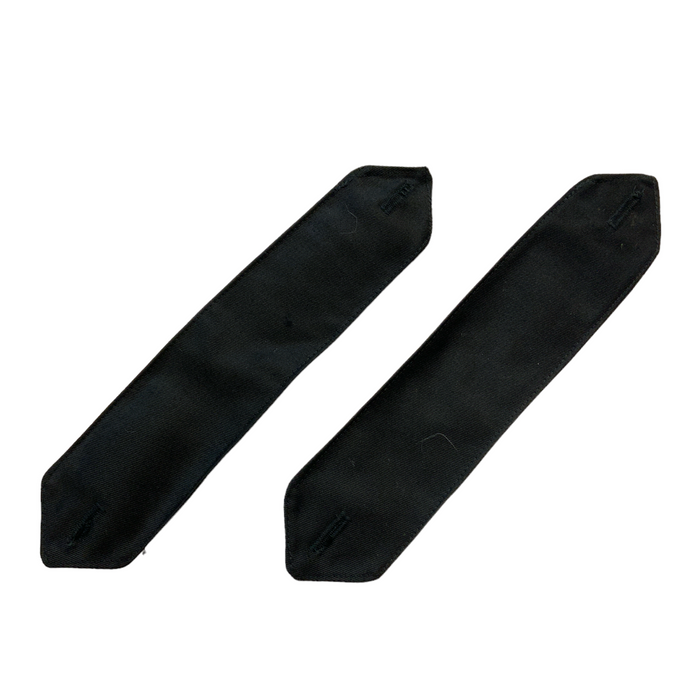 Plain Black Epaulettes Set 25cm Length Variety of Fabric Styles PLNBLKEPP25