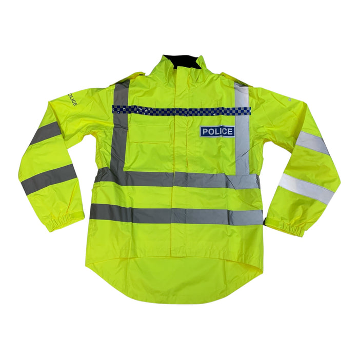 Police Branded Endura Hi Vis Waterproof Cycling Jacket with Scooped Back HVCC07A