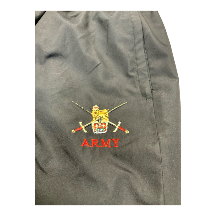 Army Badged Tracksuit Bottoms Black MIL-TRS-06A