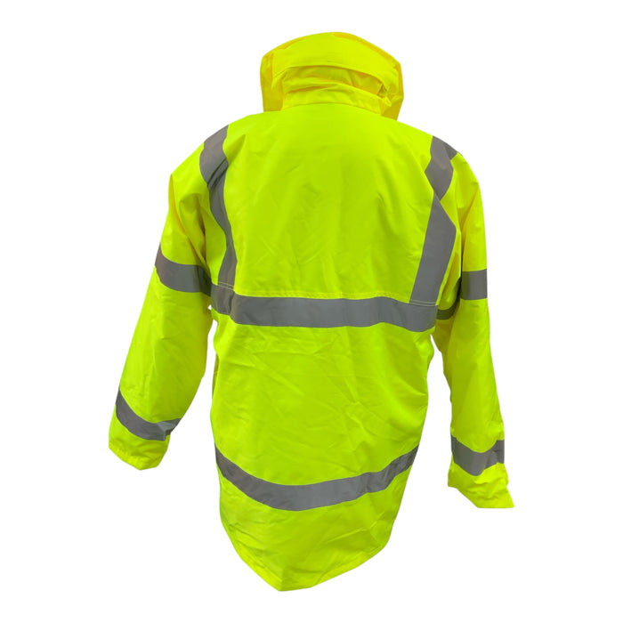 Hi-Vis Constructors Traffic Jacket Quilted Lining Yellow Large OJ254N