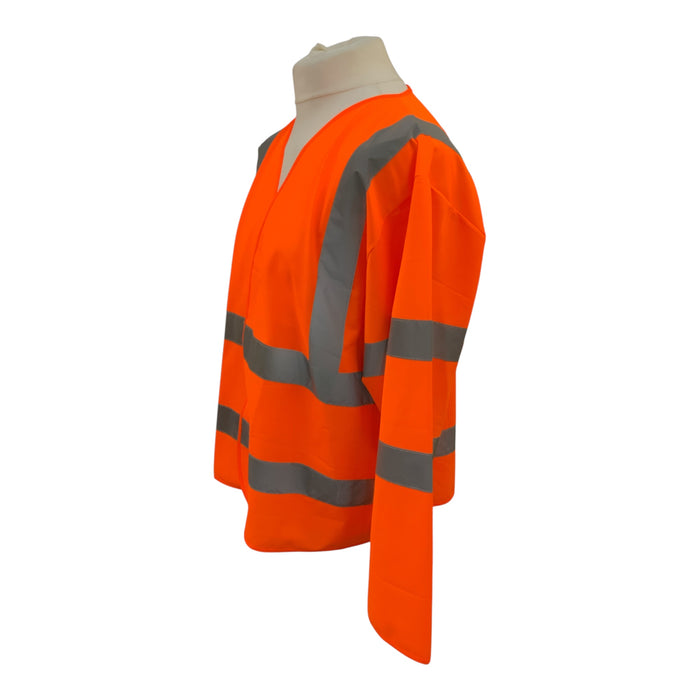 Hi-Vis Fire Marshall Long Sleeve Lightweight Vest Orange OHVVEST-02-A