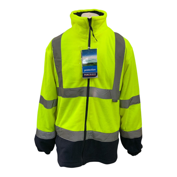 Portwest Hi-Vis Fleece Navy Yellow OF50-N