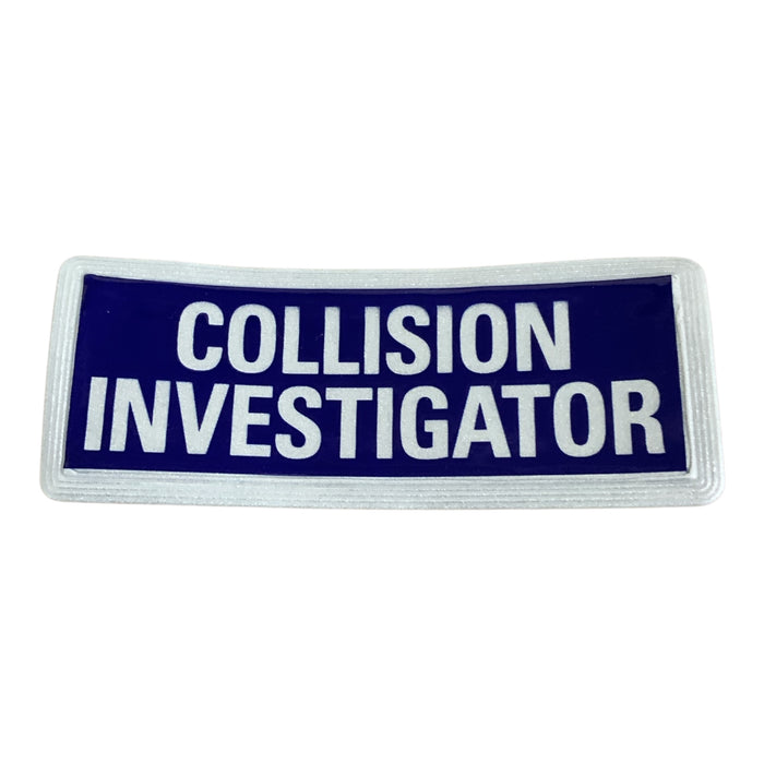 Collision Investigator Encapsulated Reflective Badge BDG-CAP-COLINV