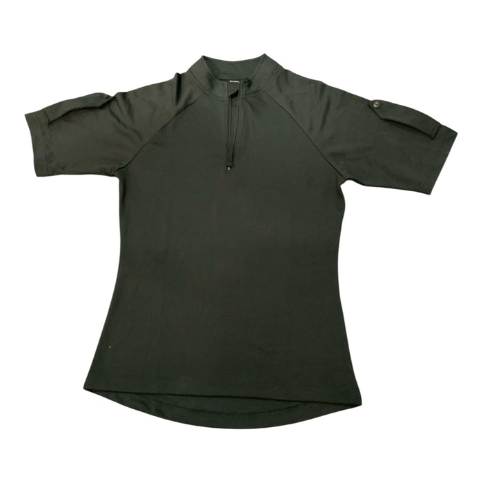 Female Black Wicking S/S Shirt Arm Epaulettes WKS83FA