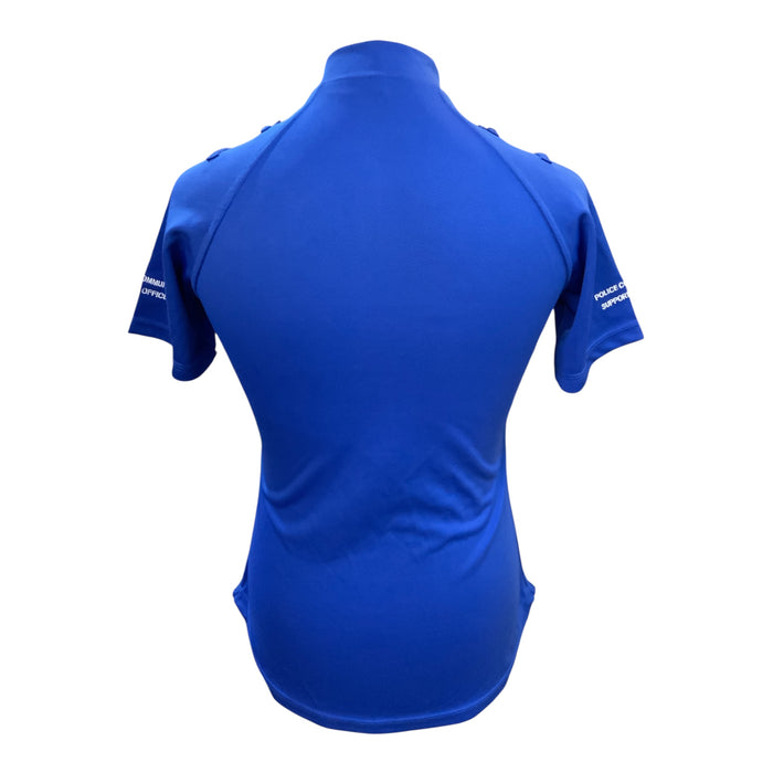 PCSO Police Branded Female Blue Short Sleeve Wicking Shirt Top WKS42FA