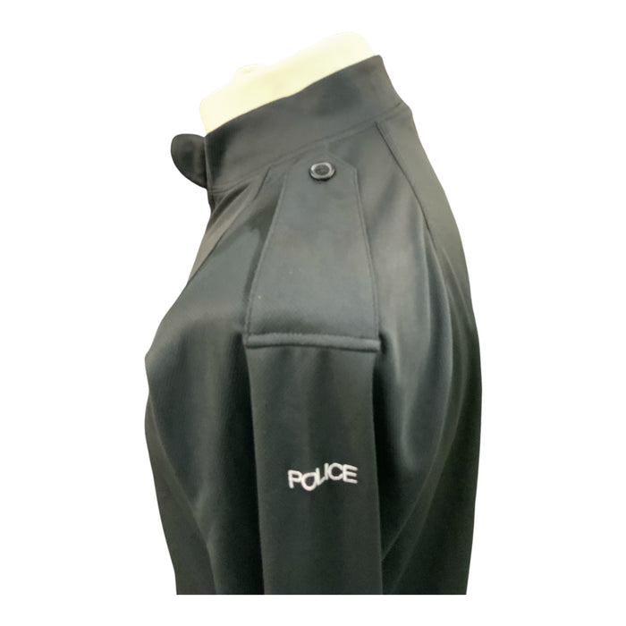 Male Black Long Sleeve Epaulettes Shirt Police Branded WKS86A