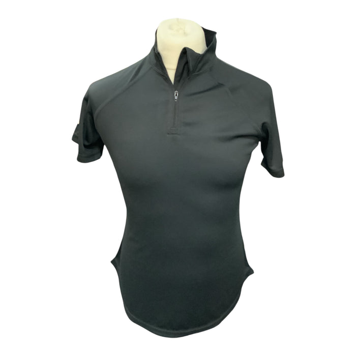 Female Black Wicking Short Sleeve Shirt Police Branded WKS85FA