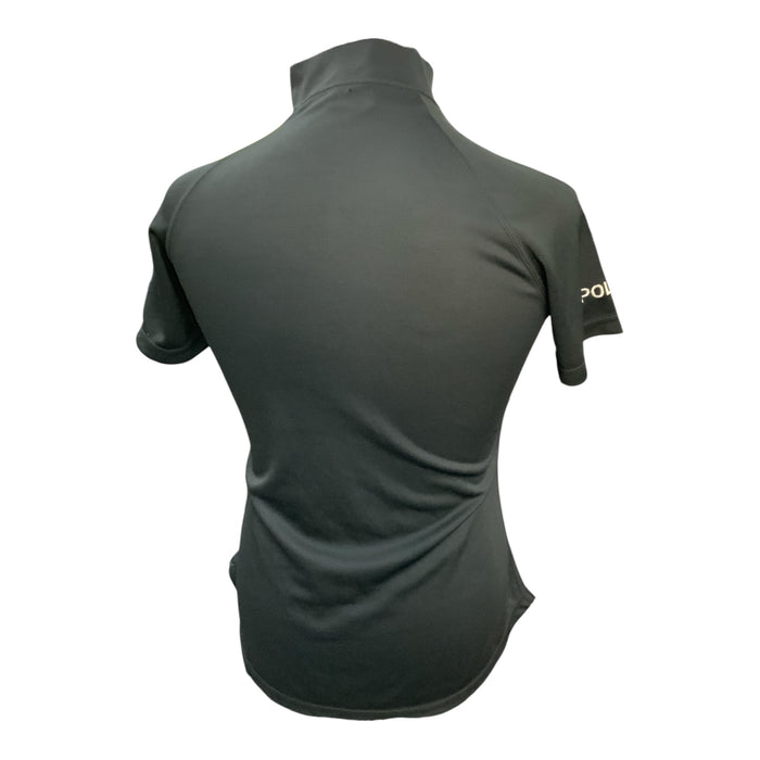 Female Black Wicking Short Sleeve Shirt Police Branded WKS85FA