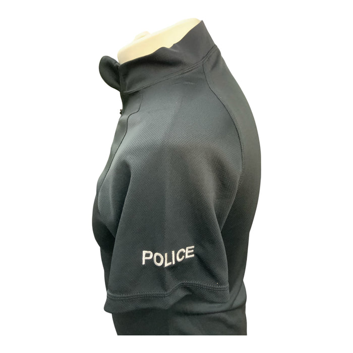 Female Black Wicking Short Sleeve Shirt Police Branded WKS85FA