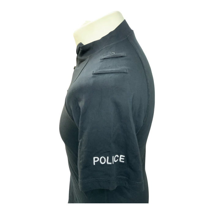 Female Black Police Branded Short Sleeve Wicking Shirt WKS89FA