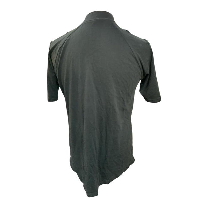 Male Black Police Branded Short Sleeve Wicking Shirt WKS89MA