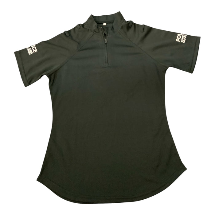 Female Police Branded S/S Wicking Shirt Black Police Scotland WKS92FA