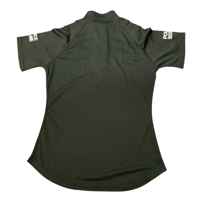 Female Police Branded S/S Wicking Shirt Black Police Scotland WKS92FA