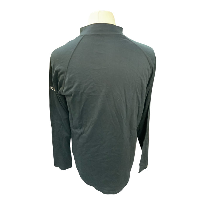 Police Branded Long Sleeve Wicking Shirt Male Black WKS93MA