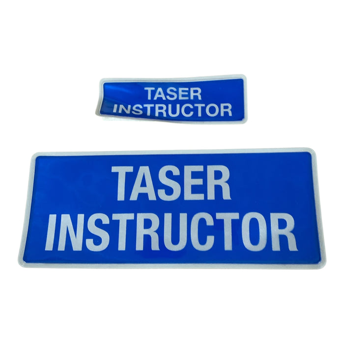 Taser Instructor Encapsulated Reflective Sew On Badge Set