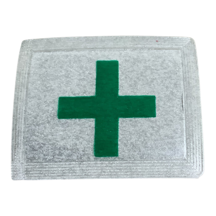 Green Cross (First Aider) Encapsulated Sew On Badge