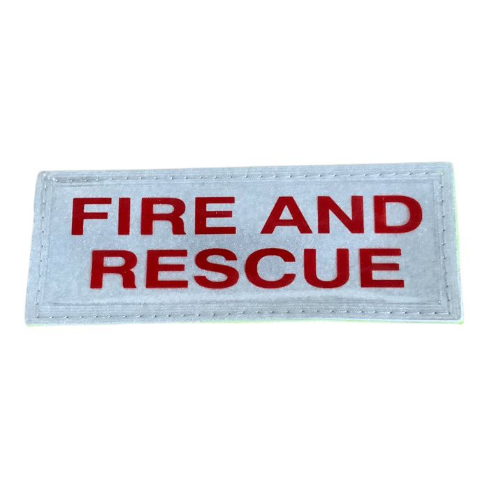 Fire And Rescue Encapsulated Hook and Loop Badge