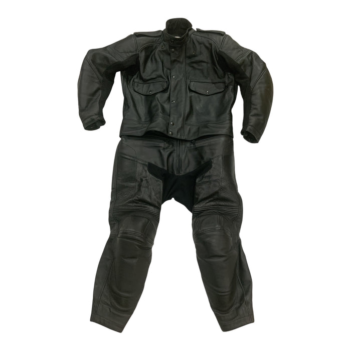 BKS Heavy Duty 2-Piece Leather Suit 42" Chest 36" Waist Outlast & D30 Armour BKSSET01A