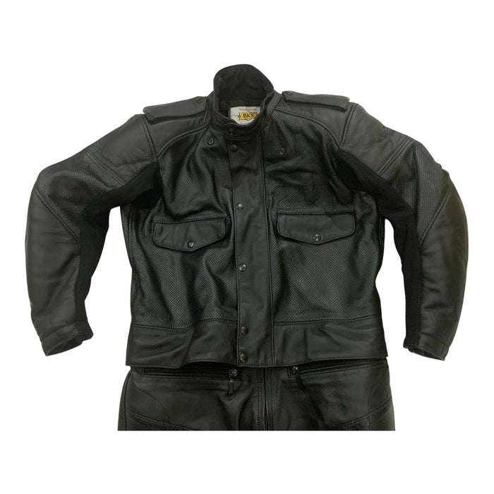 BKS Heavy Duty 2-Piece Leather Suit 42" Chest 36" Waist Outlast & D30 Armour BKSSET01A