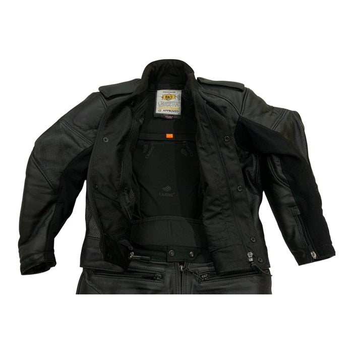 BKS Heavy Duty 2-Piece Leather Suit 42" Chest 36" Waist Outlast & D30 Armour BKSSET01A
