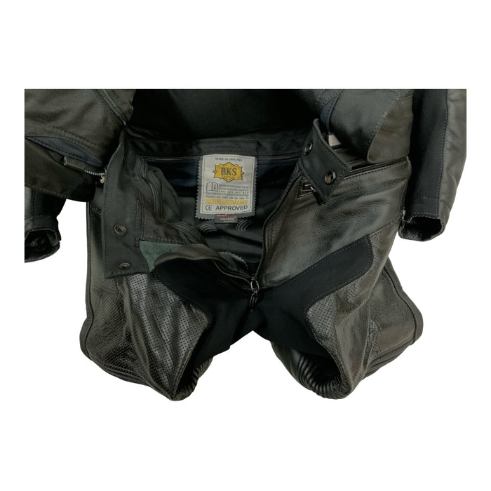 BKS Heavy Duty 2-Piece Leather Suit 42" Chest 36" Waist Outlast & D30 Armour BKSSET01A
