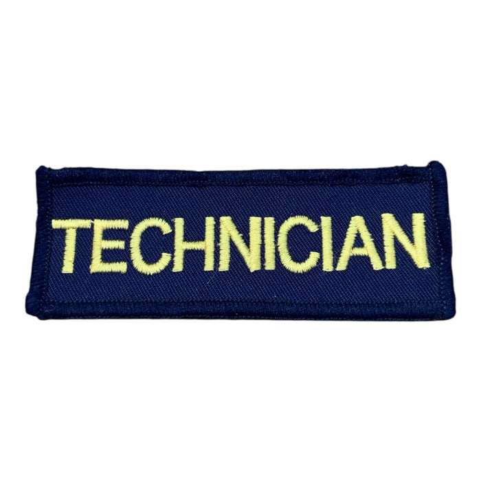 Technician Embroidered Sew On Badge