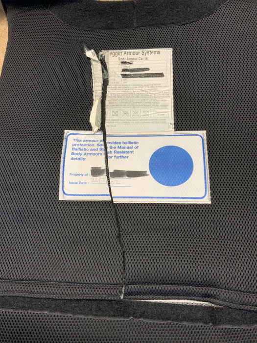 Meggitt Black Overt Tactical Body Armour Cover !COVER ONLY! OC159