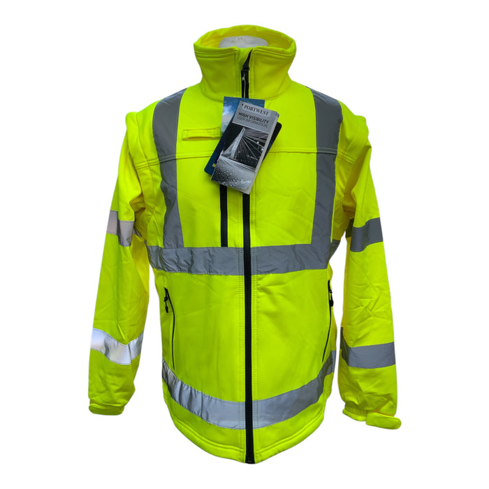Portwest S428 Hi-Vis 2-in-1 Softshell Yellow Large OF51N